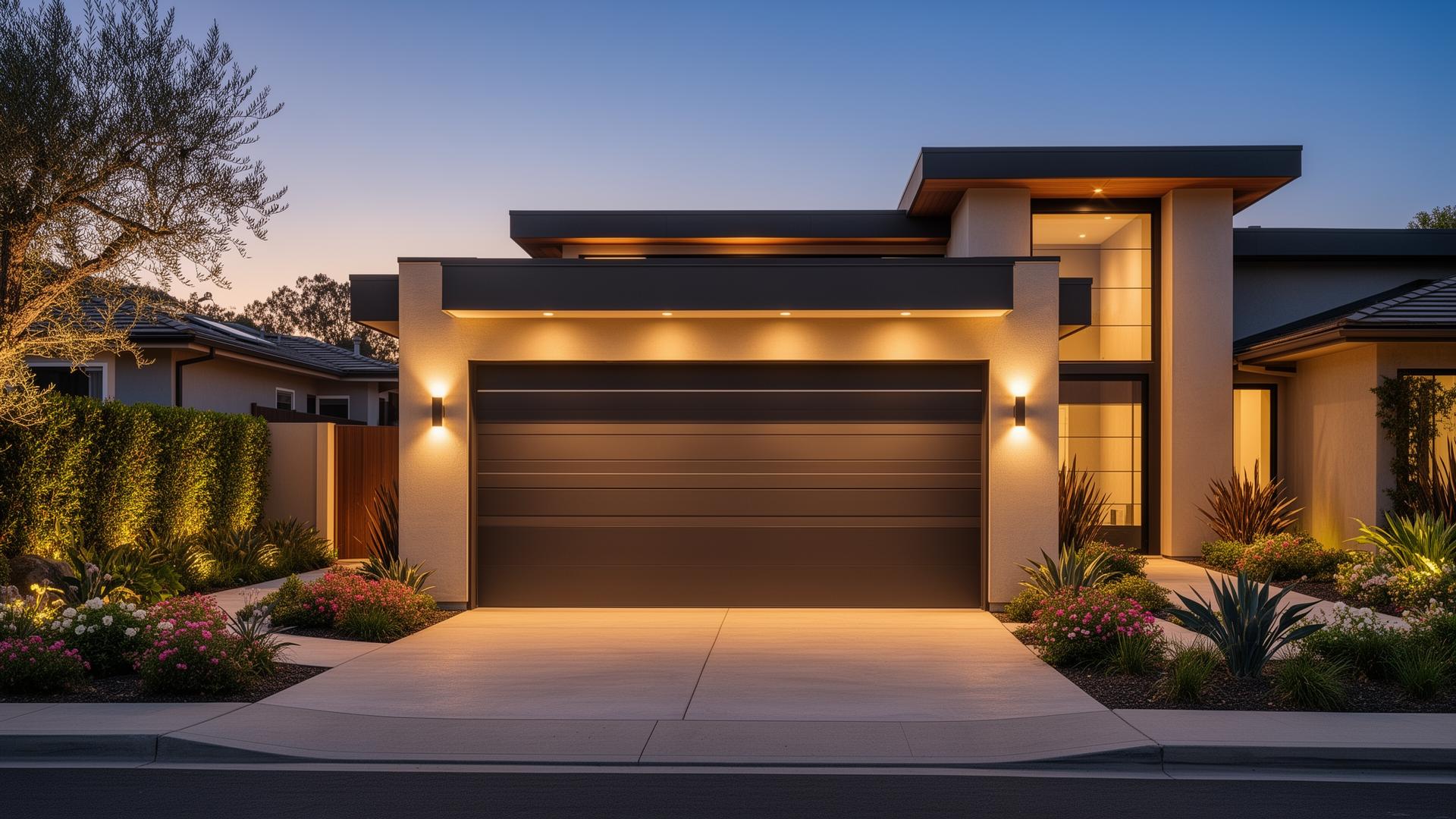 Modern luxury garage door